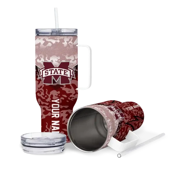 personalized mississippi state bulldogs chevron stripe maroon curved tumbler high quality.webp