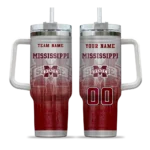 personalized mississippi state bulldogs gradient dots maroon curved tumbler best selling.webp