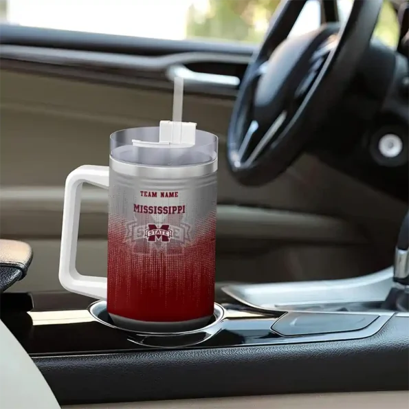 personalized mississippi state bulldogs gradient dots maroon curved tumbler trendy.webp