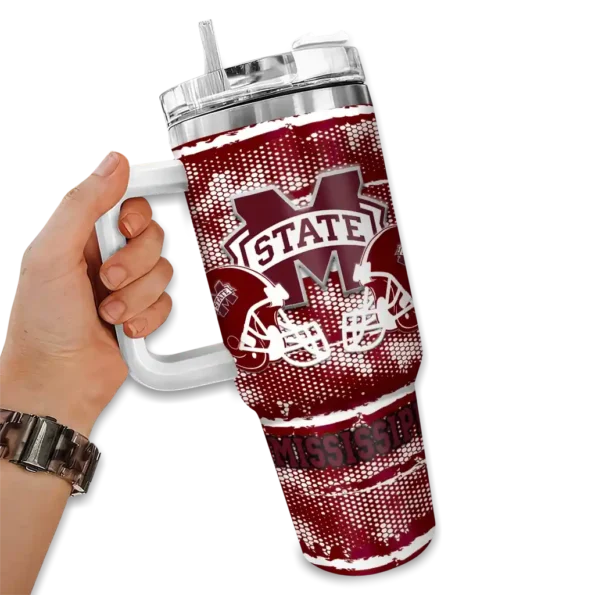 personalized mississippi state bulldogs honey streaks maroon curved tumbler fashion forward.webp