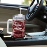 personalized mississippi state bulldogs honey streaks maroon curved tumbler best selling.webp