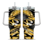 personalized missouri tigers abstract paths black curved tumbler best selling.webp
