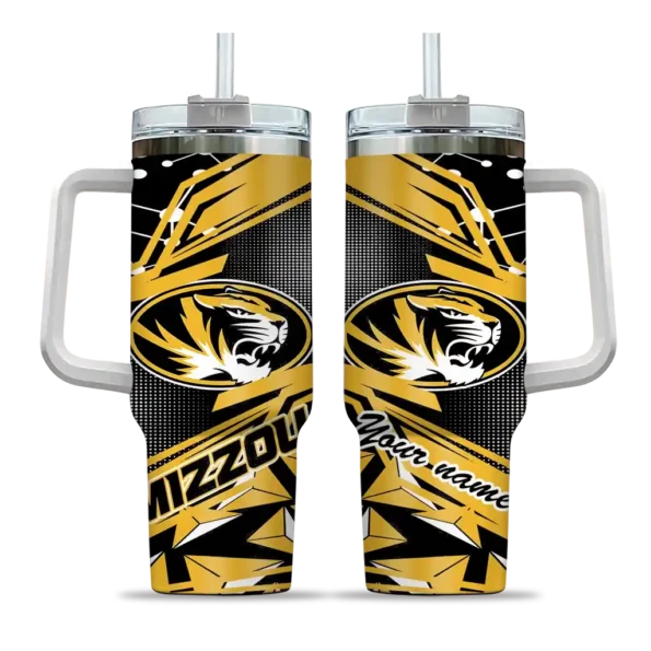 personalized missouri tigers abstract paths black curved tumbler best selling.webp