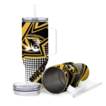 personalized missouri tigers arrow burst black curved tumbler best selling.webp
