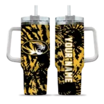 personalized missouri tigers burst swirl black curved tumbler best selling.webp