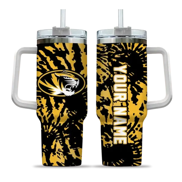 personalized missouri tigers burst swirl black curved tumbler best selling.webp