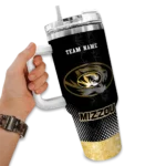 personalized missouri tigers geometric prism black curved tumbler best selling.webp