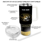 personalized missouri tigers geometric prism black curved tumbler best selling.webp