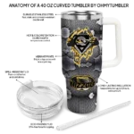 personalized missouri tigers superman shield black gray curved tumbler best selling.webp