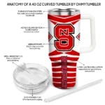 personalized nc state wolfpack chevron layers red curved tumbler best selling.webp