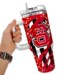 personalized nc state wolfpack claw cut red black curved tumbler best selling.webp