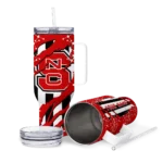 personalized nc state wolfpack claw cut red black curved tumbler best selling.webp