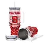 personalized nc state wolfpack hex texture red curved tumbler best selling.webp