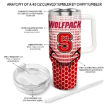 personalized nc state wolfpack hex texture red curved tumbler best selling.webp