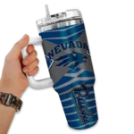 personalized nevada wolf pack chevron layers blue curved tumbler best selling.webp