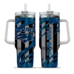 personalized nevada wolf pack claw cut blue black curved tumbler best selling.webp