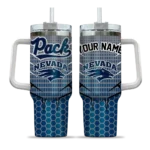 personalized nevada wolf pack hex texture blue curved tumbler best selling.webp
