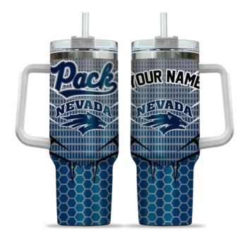 personalized nevada wolf pack hex texture blue curved tumbler best selling.webp