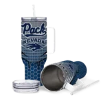 personalized nevada wolf pack hex texture blue curved tumbler best selling.webp