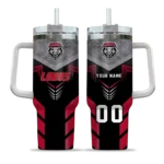 personalized new mexico lobos arrow armor red black curved tumbler best selling.webp