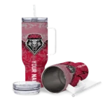 personalized new mexico lobos chevron stripe red curved tumbler best selling.webp
