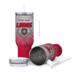 personalized new mexico lobos gradient dots red curved tumbler best selling.webp