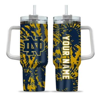 personalized notre dame fighting irish burst swirl navy curved tumbler best selling.webp