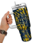 personalized notre dame fighting irish burst swirl navy curved tumbler best selling.webp
