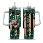 personalized ohio bobcats claw cut green black curved tumbler best selling.webp