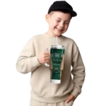 personalized ohio bobcats hexagon armor green curved tumbler best selling.webp