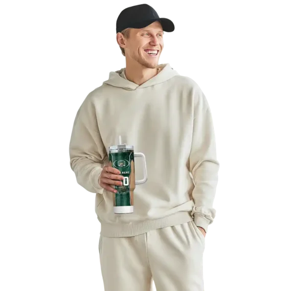 personalized ohio bobcats hexagon armor green curved tumbler top rated.webp