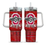 personalized ohio state buckeyes honey streaks scarlet curved tumbler best selling.webp