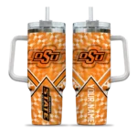 personalized oklahoma state cowboys chevron angle orange curved tumbler best selling.webp