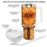 personalized oklahoma state cowboys chevron angle orange curved tumbler best selling.webp