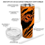 personalized oklahoma state cowboys claw cut orange black curved tumbler best selling.webp