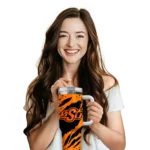 personalized oklahoma state cowboys claw cut orange black curved tumbler best selling.webp