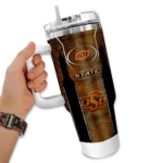personalized oklahoma state cowboys hexagon armor orange curved tumbler best selling.webp