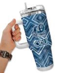 personalized old dominion monarchs bold diamonds blue curved tumbler best selling.webp