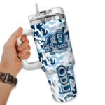 personalized old dominion monarchs camo mashup blue white curved tumbler best selling.webp