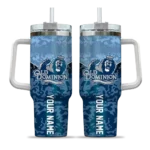 personalized old dominion monarchs chevron stripe blue curved tumbler best selling.webp