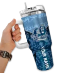 personalized old dominion monarchs chevron stripe blue curved tumbler best selling.webp