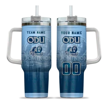personalized old dominion monarchs gradient dots blue curved tumbler best selling.webp