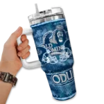 personalized old dominion monarchs honey streaks blue curved tumbler best selling.webp