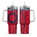 personalized ole miss rebels bullseye drips red curved tumbler best selling.webp