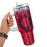 personalized ole miss rebels bullseye drips red curved tumbler best selling.webp