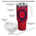 personalized ole miss rebels bullseye drips red curved tumbler best selling.webp