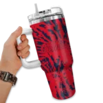 personalized ole miss rebels burst swirl red curved tumbler best selling.webp