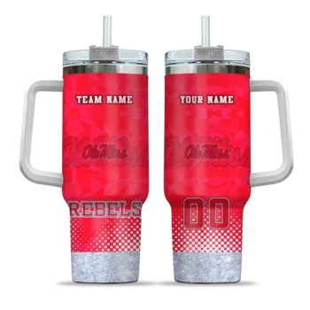 personalized ole miss rebels geometric prism red curved tumbler best selling.webp