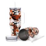 personalized oregon state beavers camo mashup orange white curved tumbler best selling.webp