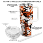 personalized oregon state beavers camo mashup orange white curved tumbler best selling.webp